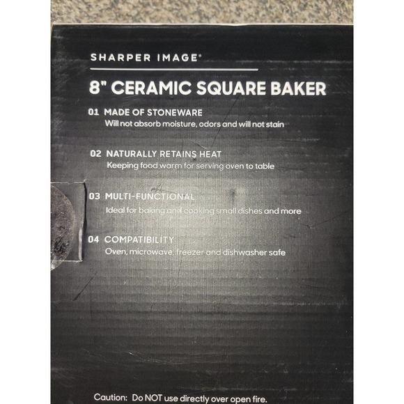8 in ceramic square baker - Picture 3 of 4